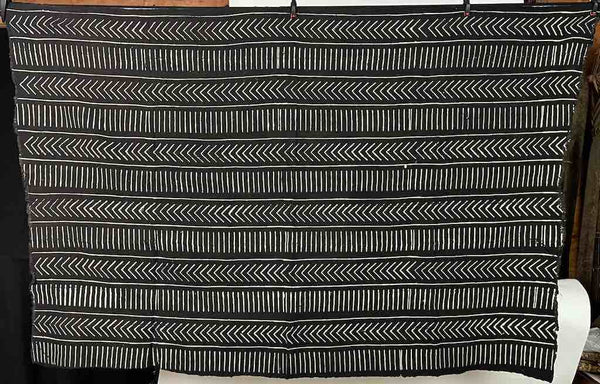 Contemporary Batik Mudcloth Mali African Textile | 59 x 41"