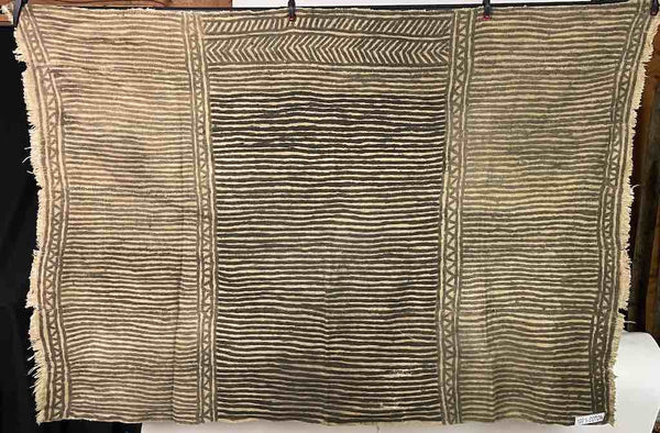 Vintage Traditional Bogolan Mudcloth Mali African Textile | 53 x 38"