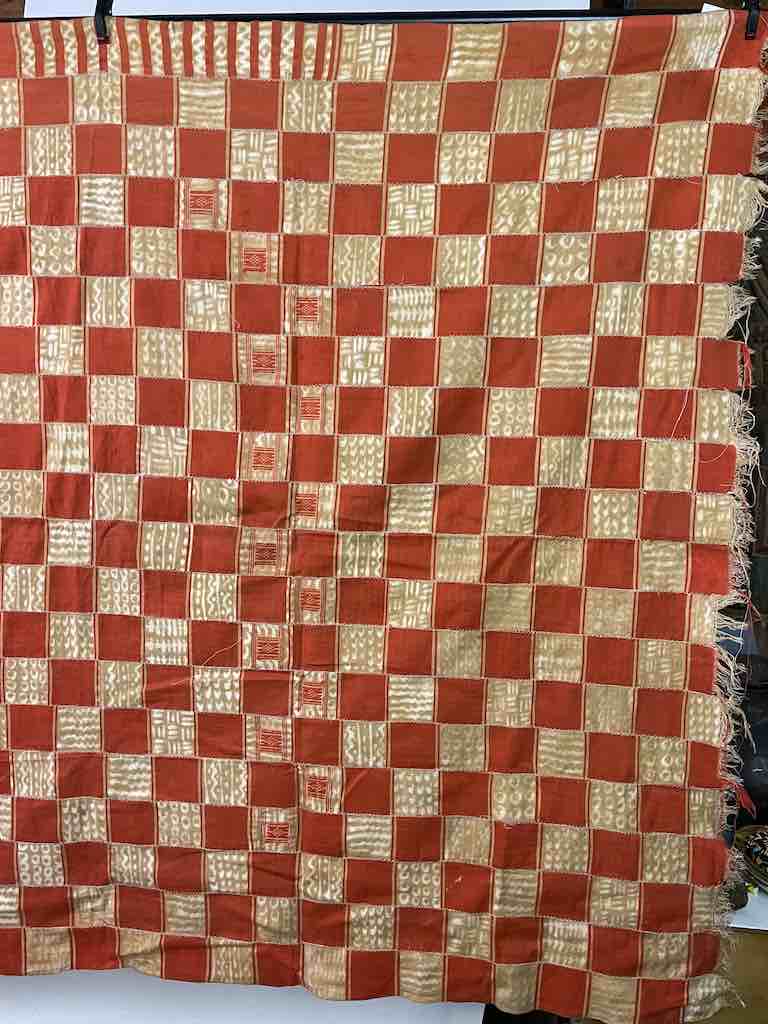 XL Fulani Peulh African Colorful Mudcloth Textile | 92 x 52"