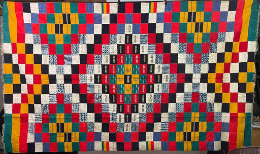 XL Fulani Peulh African Colorful Mudcloth Textile | 87 x 52"