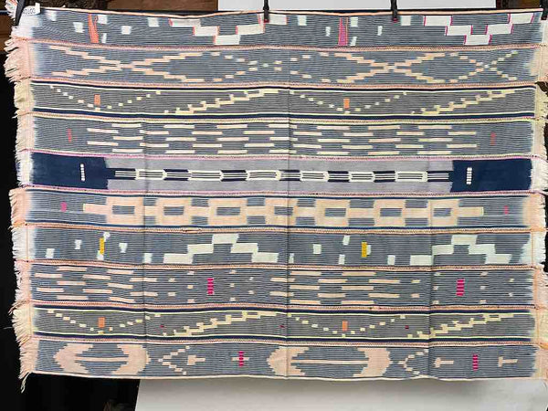 Vintage Baule African Cloth Textile "Wrapper" | 55" x 39"