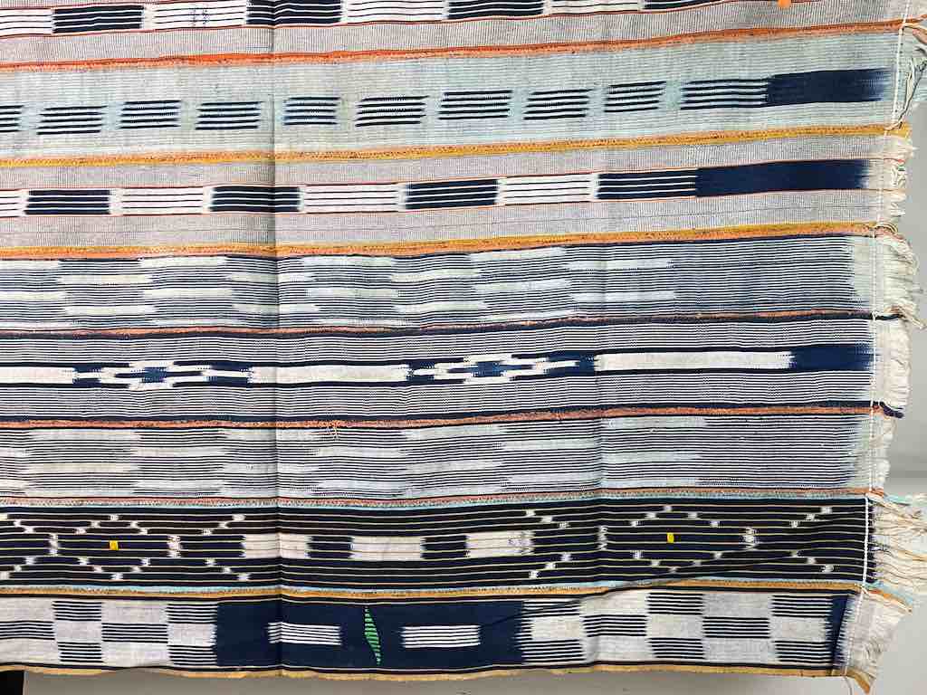 Vintage Baule African Cloth Textile "Wrapper" | 53" x 39"