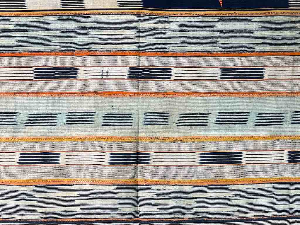 Vintage Baule African Cloth Textile "Wrapper" | 53" x 39"
