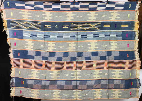 Vintage Baule African Cloth Textile "Wrapper" | 57" x 44"