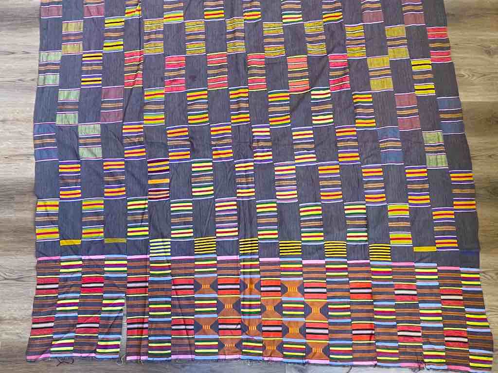 Very Large Vintage Ewe Handwoven Textile of Ghana | 141 x 78"