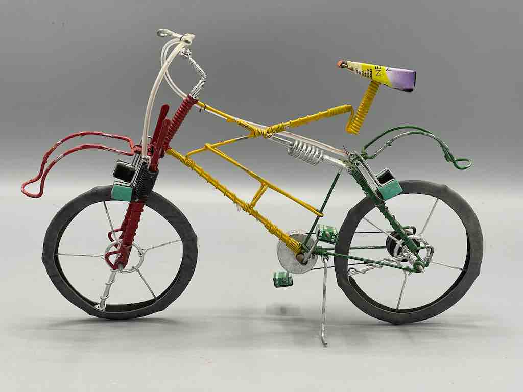 African Recycled Painted Wire Spring Design Mountain Bike - Burkina Faso