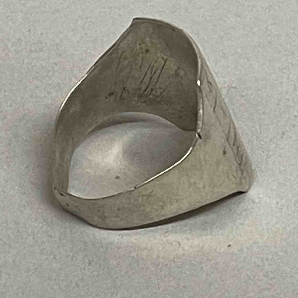 Vintage Tuareg Coin Silver "Medicine" Ring - size 10