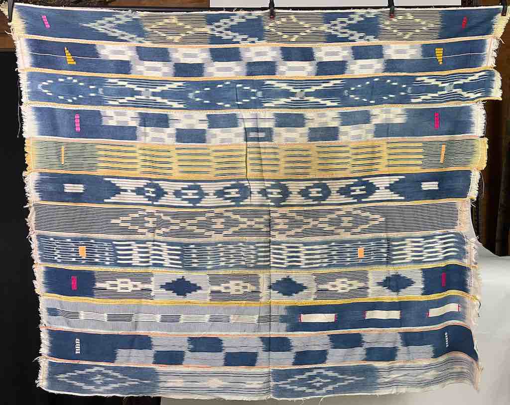 Vintage Baule African Cloth Textile "Wrapper" | 57" x 48"