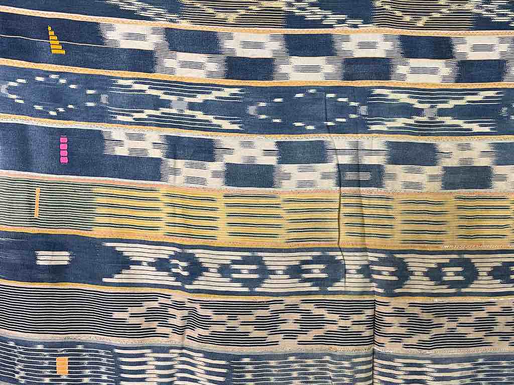 Vintage Baule African Cloth Textile "Wrapper" | 57" x 48"