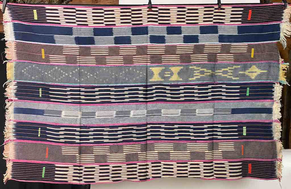 Vintage Baule African Cloth Textile "Wrapper" | 54" x 37"