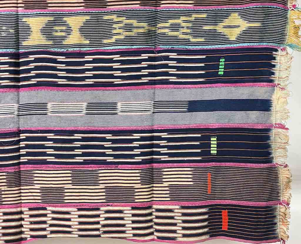 Vintage Baule African Cloth Textile "Wrapper" | 54" x 37"