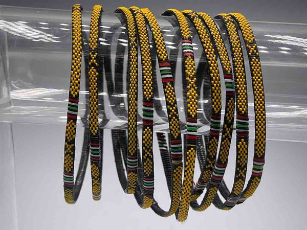 Very Thin Finest Design Recycled Plastic Bracelet - Yellow