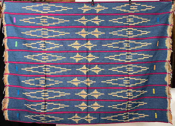 Vintage Baule African Cloth Textile "Wrapper" | 58" x 43"