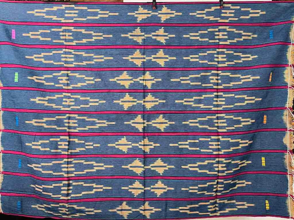 Vintage Baule African Cloth Textile "Wrapper" | 58" x 43"