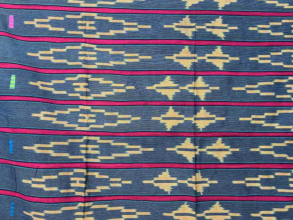 Vintage Baule African Cloth Textile "Wrapper" | 58" x 43"