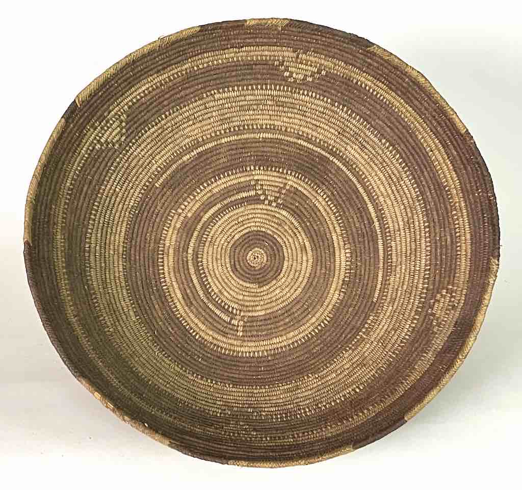 Large Sahelian Tight Pattern Weave Fulani Bowl Basket - Mali