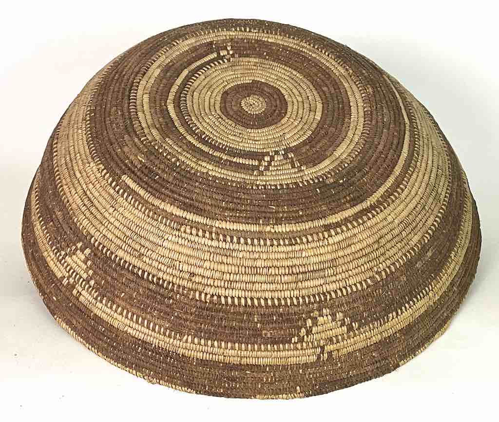 Large Sahelian Tight Pattern Weave Fulani Bowl Basket - Mali