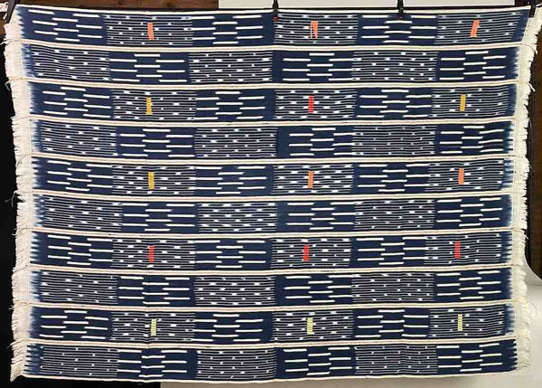 Vintage Baule African Cloth Textile "Wrapper" | 53" x 41"