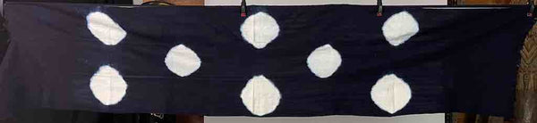 Tiv Indigo Textile Scarf Shawl Table Runner - Stones Design