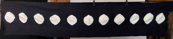 Tiv Indigo Textile Scarf Shawl Table Runner - Stones Design