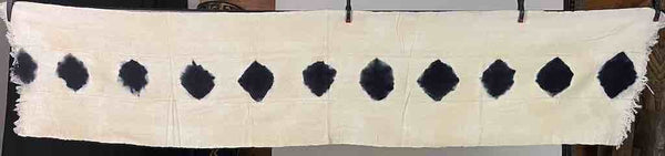 Tiv Indigo Textile Scarf Shawl Table Runner - Stones Design