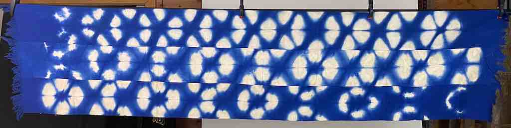 Tiv Indigo Textile Scarf Shawl Table Runner - Lions' Paw Design