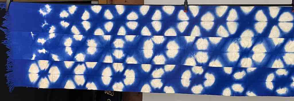 Tiv Indigo Textile Scarf Shawl Table Runner - Lions' Paw Design