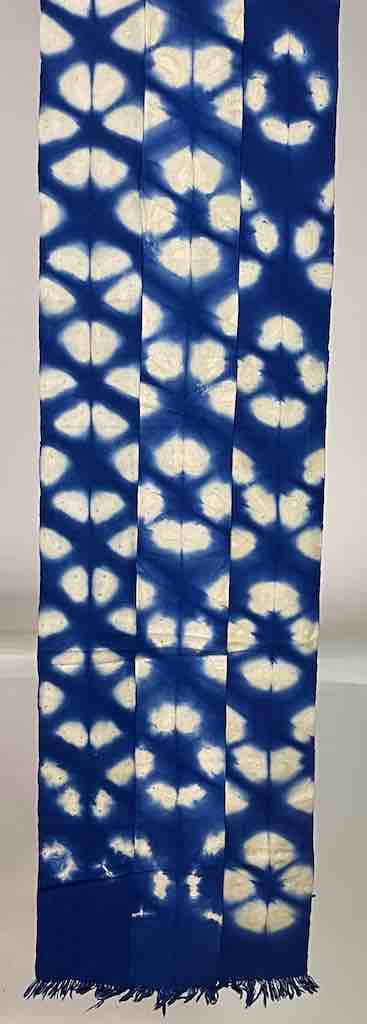 Tiv Indigo Textile Scarf Shawl Table Runner - Lions' Paw Design