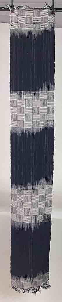 Tiv Indigo Textile Scarf Shawl Table Runner - Lions' Paw Design