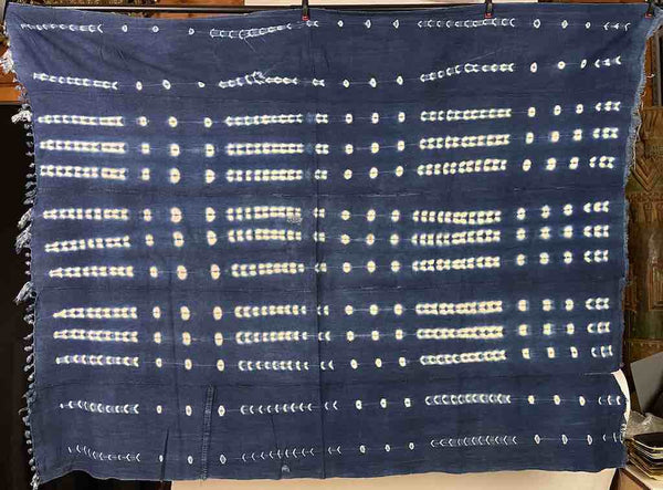Vintage Mossi Indigo Textile "Wrapper" | 58 x 46"