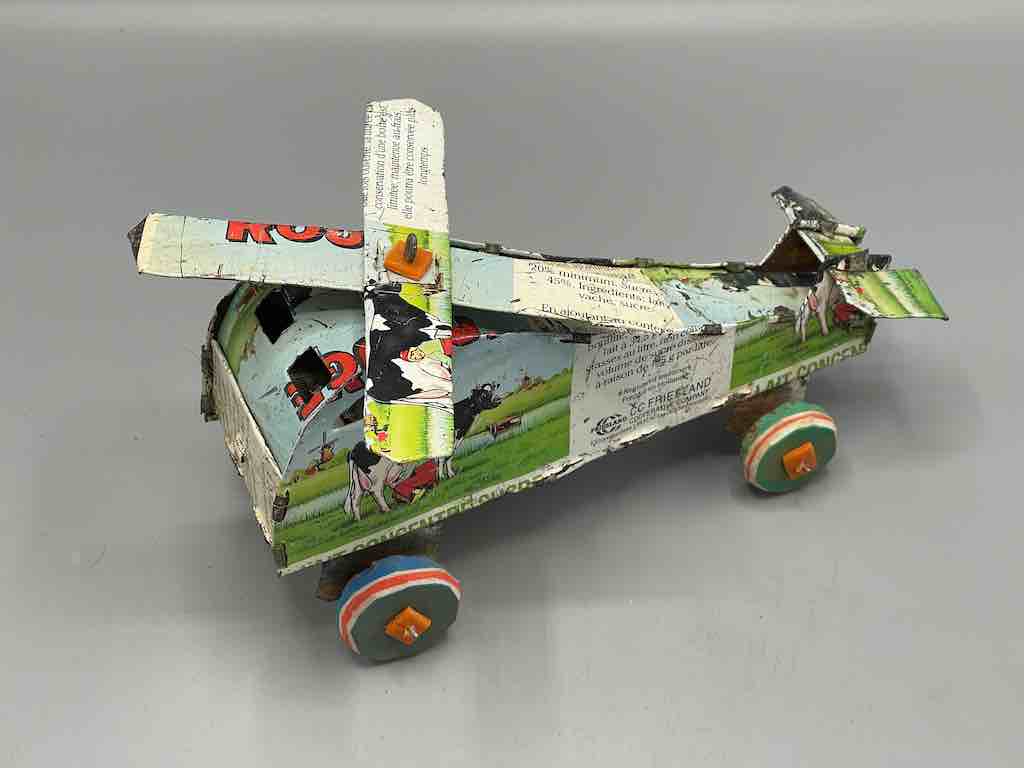 African Recycled Printed Metal Can Toy Helicopter - Burkina Faso