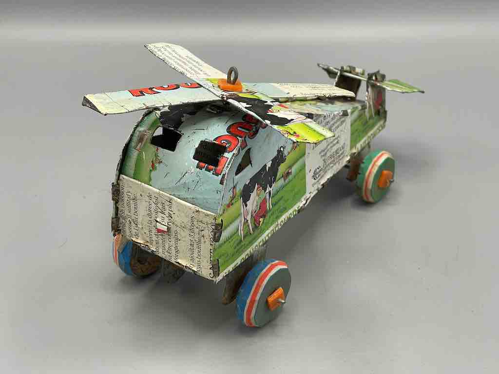 African Recycled Printed Metal Can Toy Helicopter - Burkina Faso