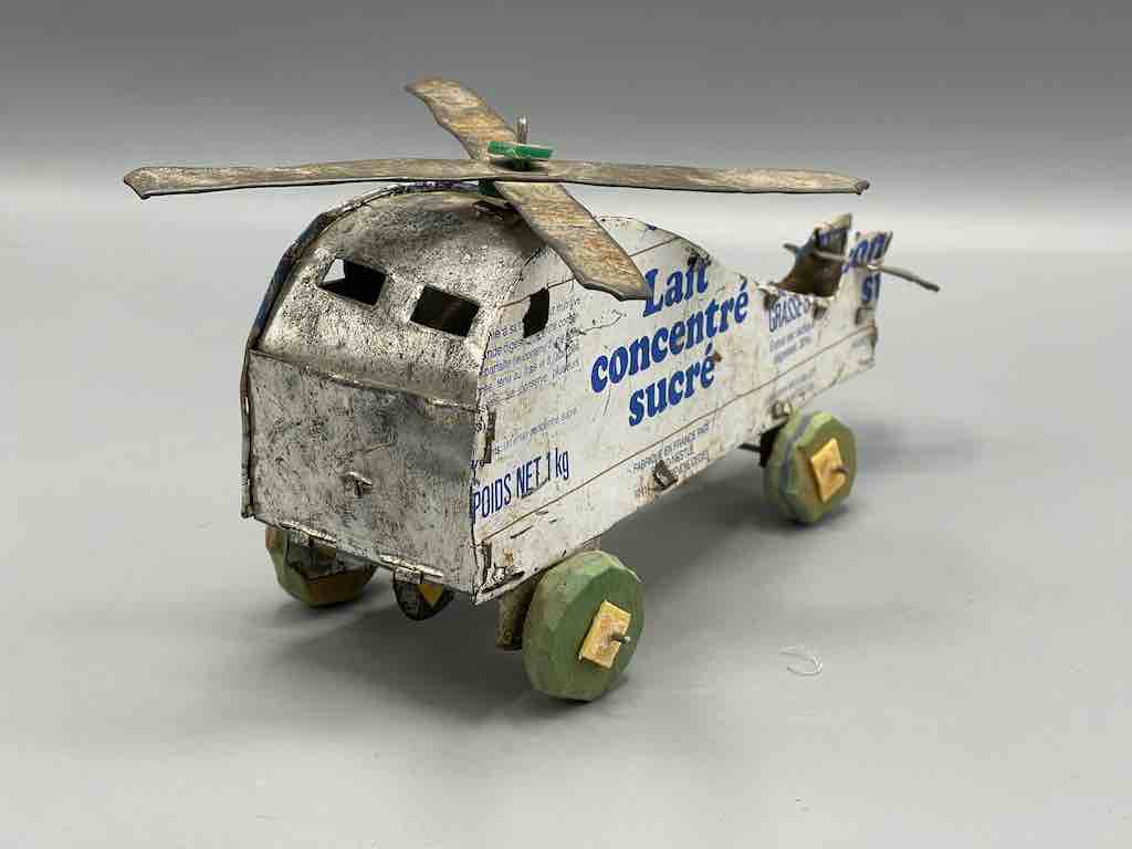 African Recycled Printed Metal Can Toy Helicopter - Burkina Faso