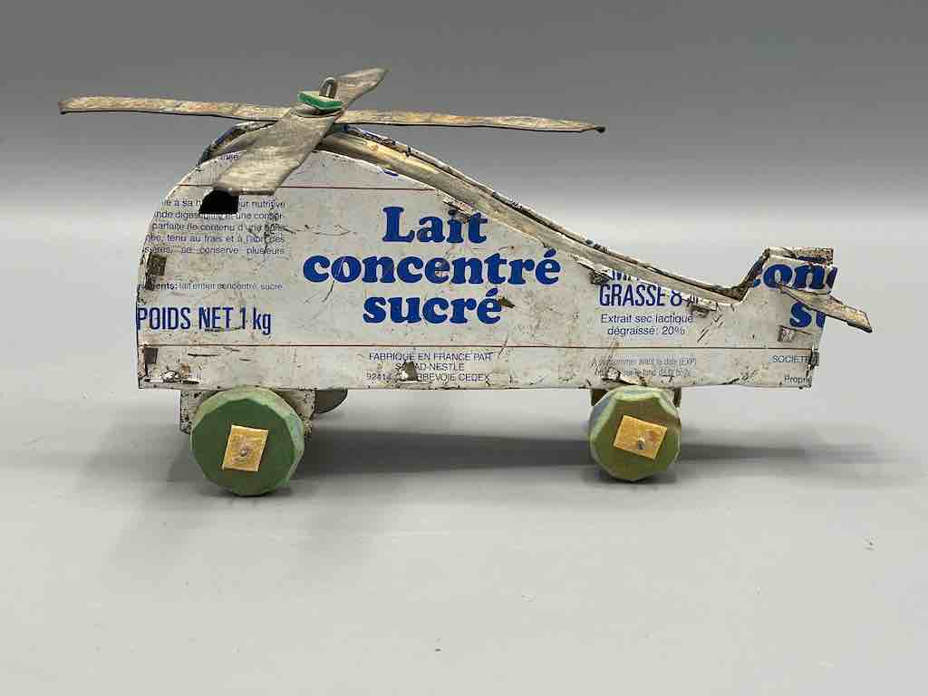 African Recycled Printed Metal Can Toy Helicopter - Burkina Faso