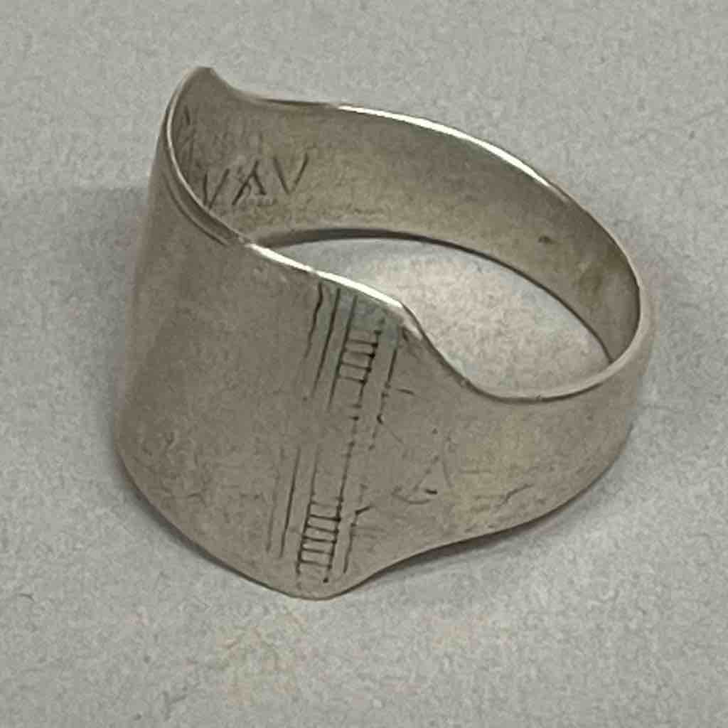 Vintage coin silver Tuareg “medicine” ring – size 13