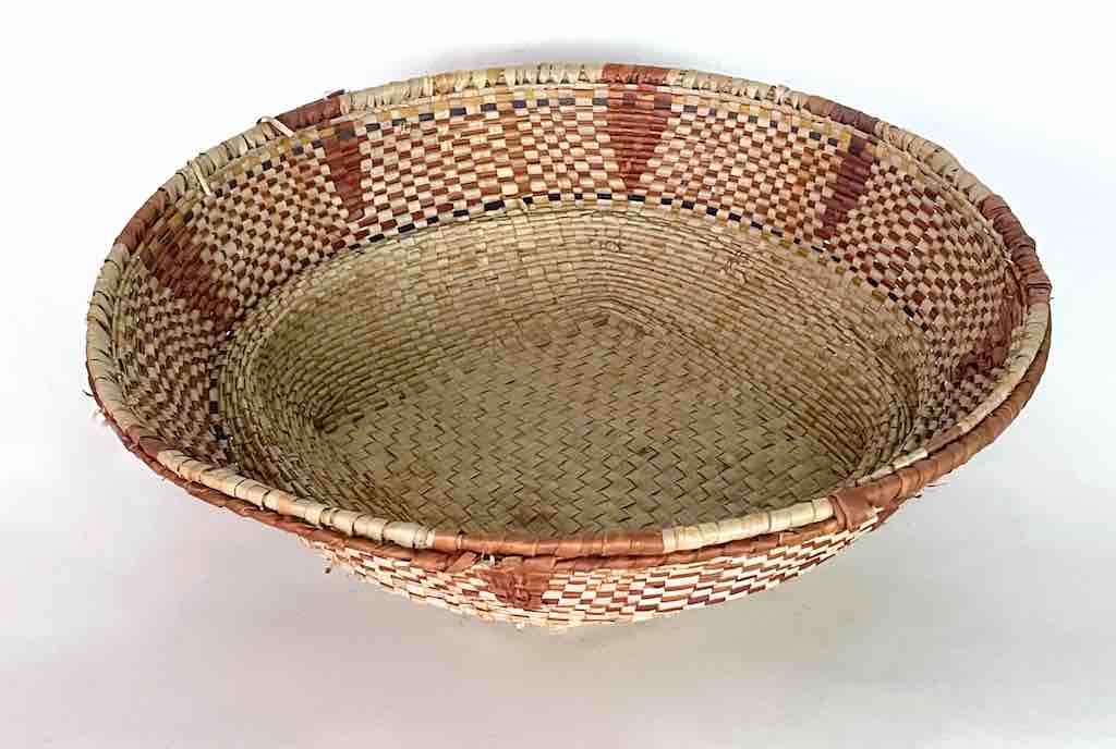 Rare "Soft" Straw Shallow Woven Mali Basket | 4 x 15"