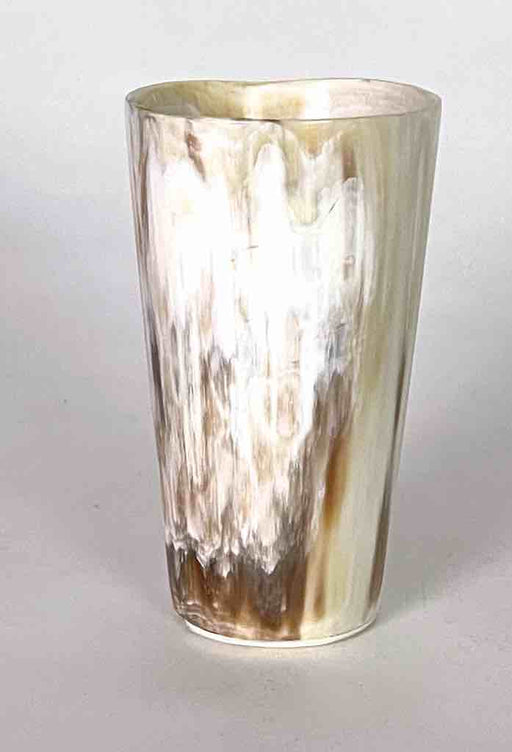 Light Variegated Small Ankole Cattle Horn Cup - Uganda