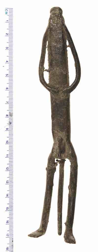 Vintage Tall Dogon Brass Headless Male Figure - Mali