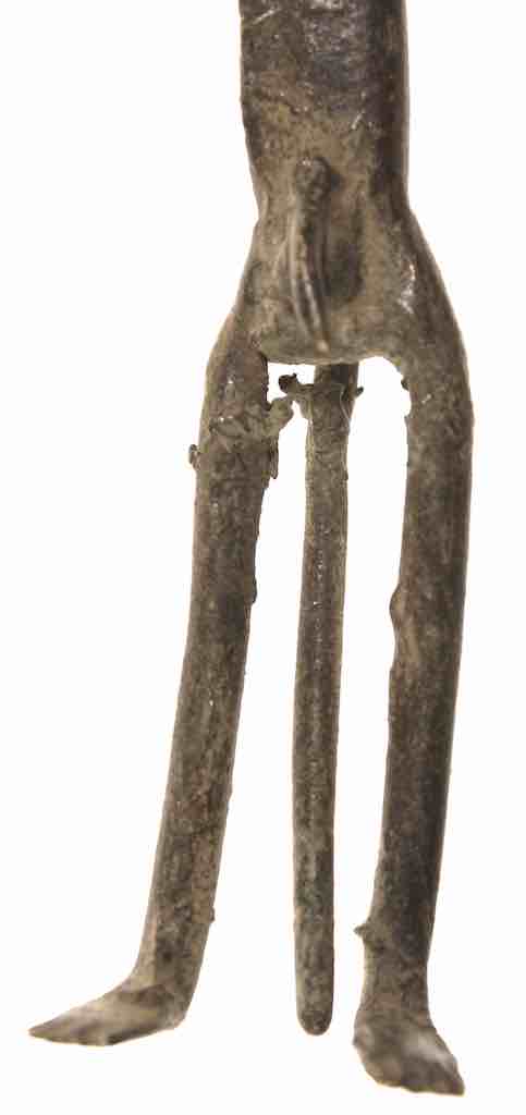 Vintage Tall Dogon Brass Headless Male Figure - Mali