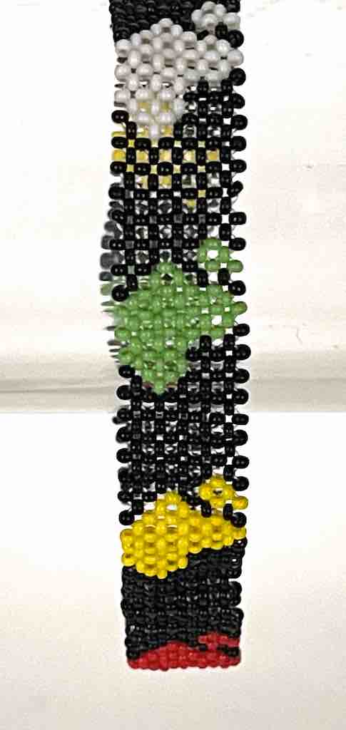 Very small bead woven geometric design beaded bracelet - Togo