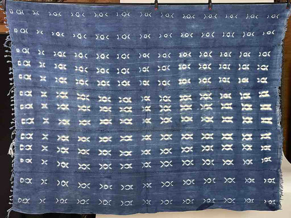 Vintage Mossi Indigo Textile "Wrapper" | 56 x 44"