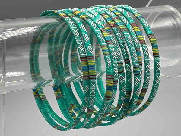 Thin Finest Design Recycled Plastic Bracelet - Seafoam Green