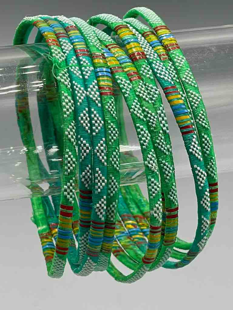 Wide Finest Design Recycled Plastic Bracelet - Green