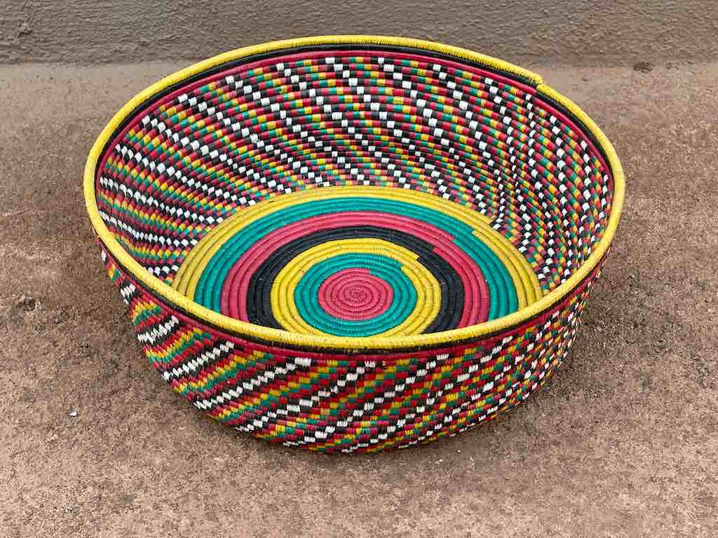 Deep Wide Extraordinarily Finely Woven Basket - Mali