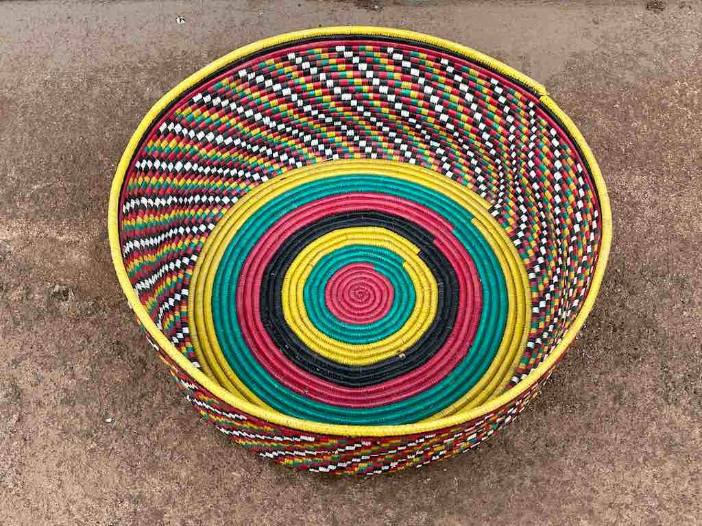 Deep Wide Extraordinarily Finely Woven Basket - Mali