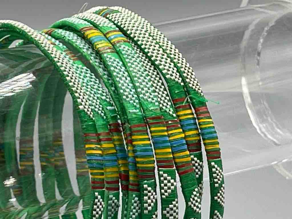Wide Finest Design Recycled Plastic Bracelet - Green