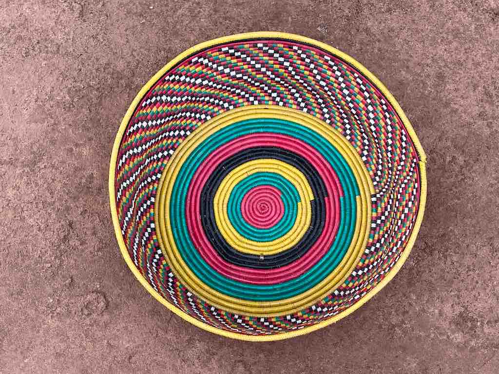 Deep Wide Extraordinarily Finely Woven Basket - Mali