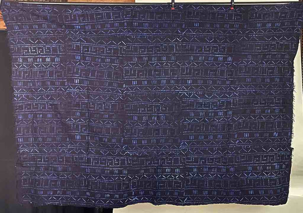 Vintage Fulani Indigo Textile "Wrapper" from Mali | 58 x 41"