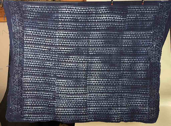 Vintage Fulani Indigo Textile "Wrapper" from Mali | 57 x 46"