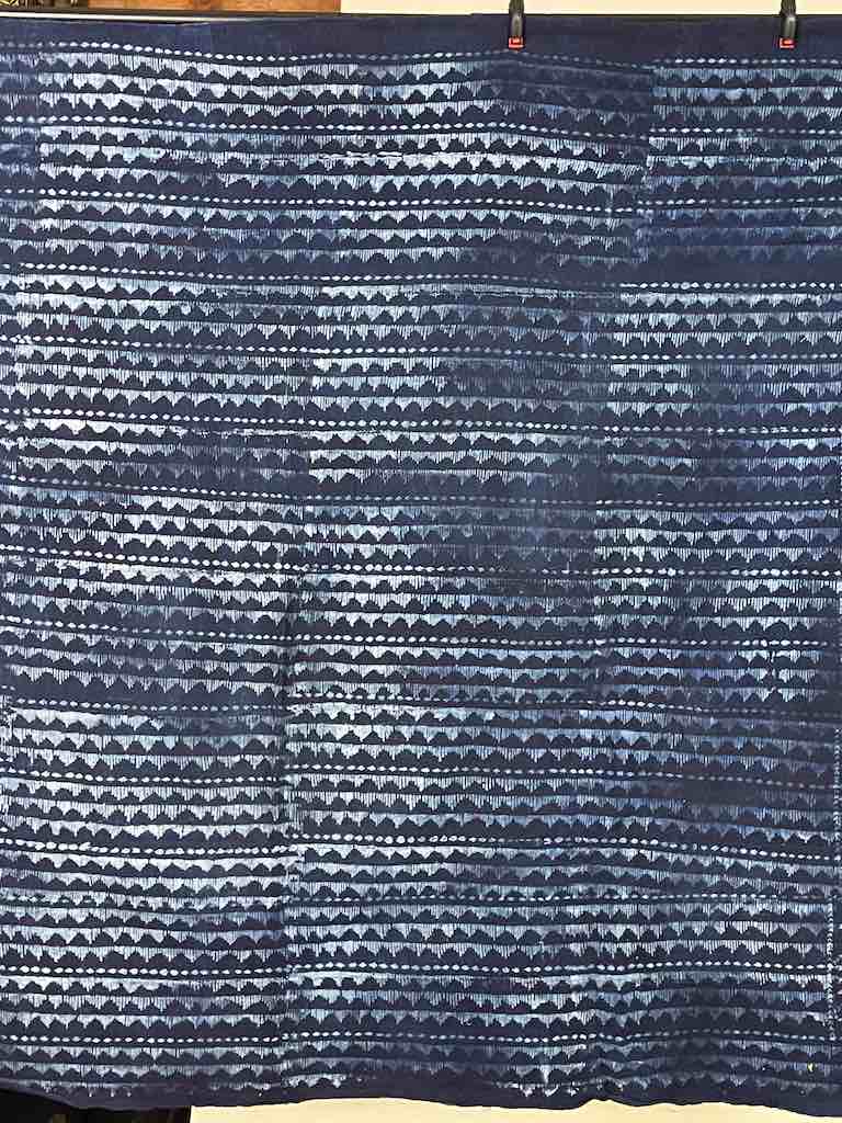 Vintage Fulani Indigo Textile "Wrapper" from Mali | 57 x 46"